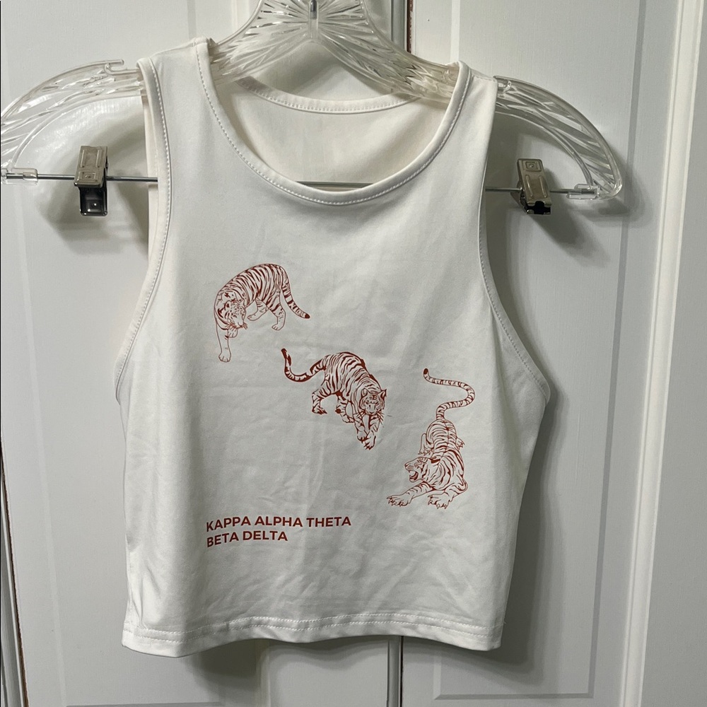 Kappa Alpha Theta Beta Delta Cropped Tank Top Tigers